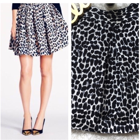 kate spade Dresses & Skirts - EUC Kate Spade Snow leopard print skirt size 14